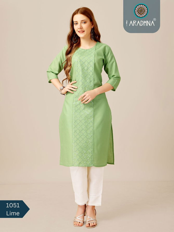 1051 Designer Cotton Kurtis With Bottom Catalog
